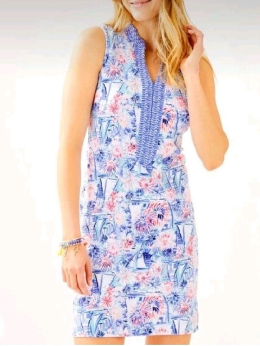 NWT Pulitzer Larsen shift dress in Sea to Shining Sea size XL